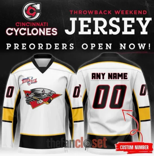 Discover Personalized Cincinnati Cyclone Throwback Weekend Limited Hockey Jersey