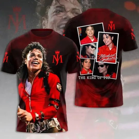 Discover Michael Jackson 3D T-Shirt Unisex Casual Tee for Fans