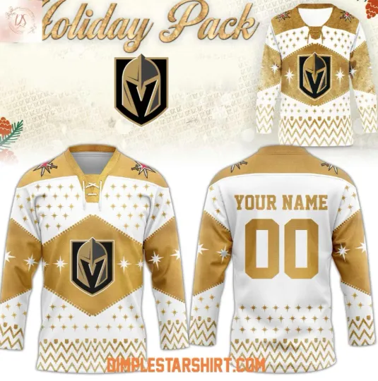 Discover Personalized Vegas Golden Knight Christmas Holiday Sweater Jersey