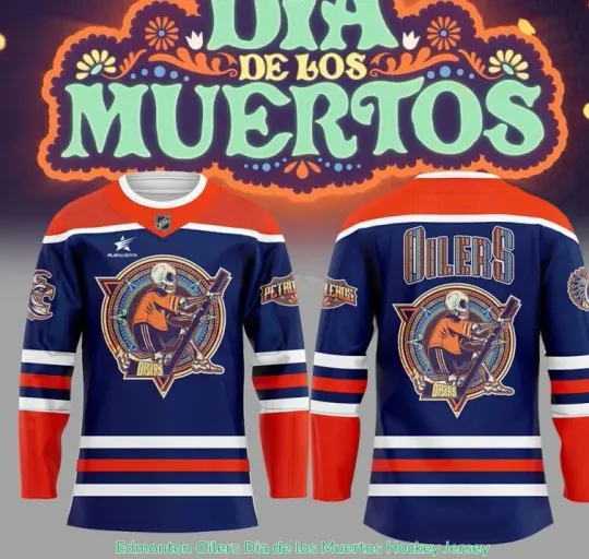 Discover Edmonton Oiler Dia De Los Muertos Hockey Jersey