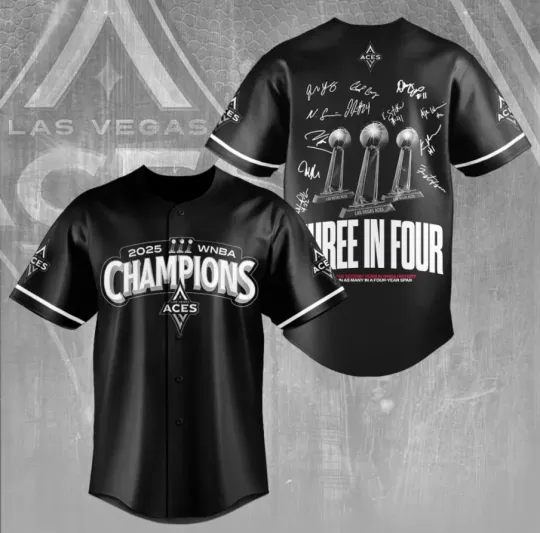 Discover Las Vegas Ace 2025 Wnba Finals Champions Baseball Jersey