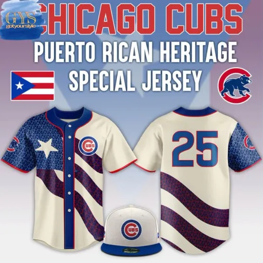 Discover Yc Chicago Cub Puerto Rican Heritage Baseball Jersey