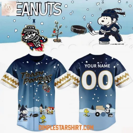 Personalized Rocket City Trash Panda 2025 Peanuts Christmas Jersey