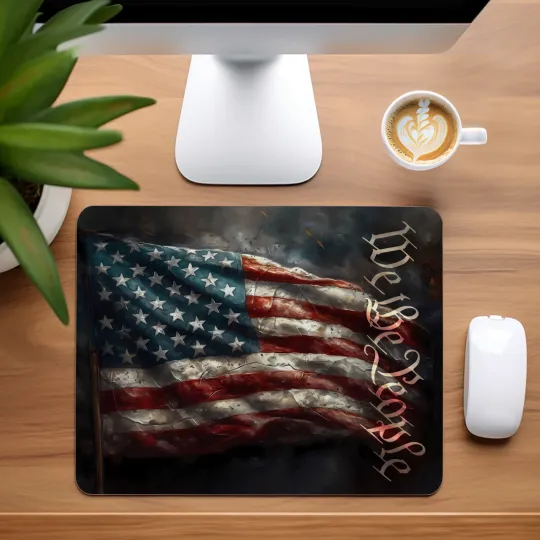 Discover We the People Patriotic Mouse Pad for Home Office
