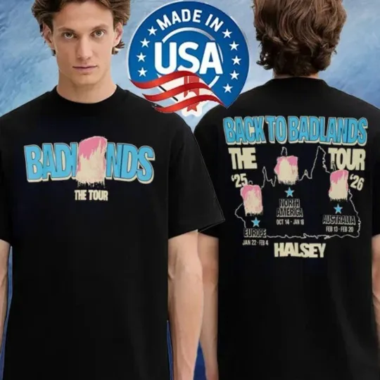 Discover New!! Back To Badlands The Tour 2025 2026 Two Sided Unisex T-Shirt