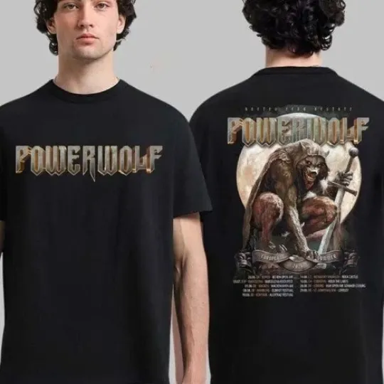 Discover Powerwolf Summer 2026 Tour T-Shirt All sizes, Fan gift