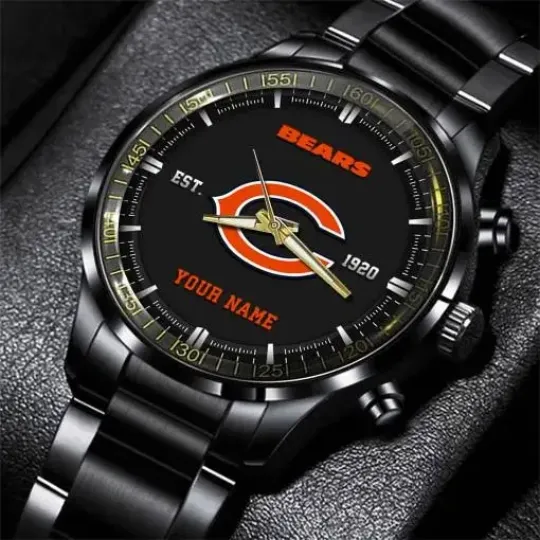 Discover Personalized Chicago Football Team Bearss Steel watch, unisex watch