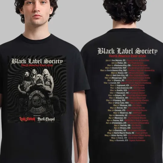 Discover Black Label Society 2026 North American Tour T-Shirt