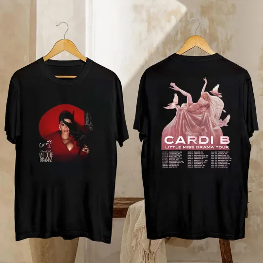 Discover Cardi B Tour 2026 Shirt  Cardi B Little Miss Drama Tour 2026 Shirt  Cardi B Fan