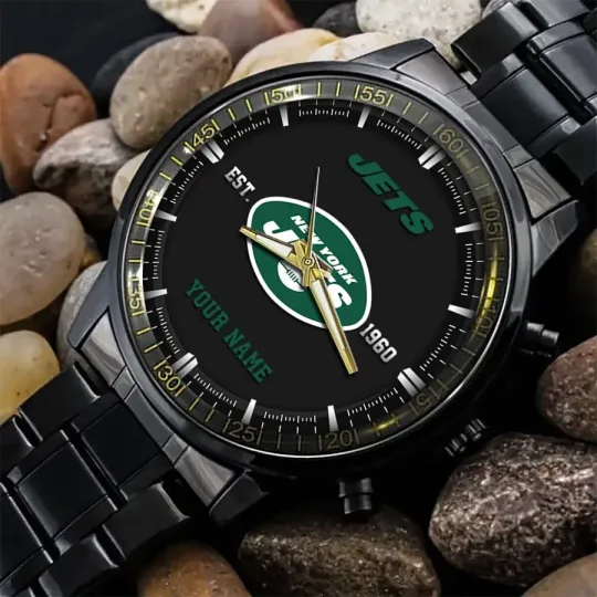 Discover Personalized New York Football Team Jetss  Steel watch, unisex watch