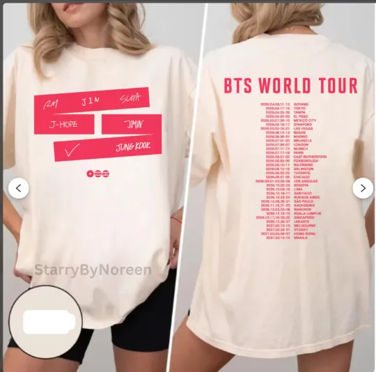 Discover BTS World Tour Shirt 2026, Concert Dates Tee, Gifts for Army, Unisex T-shirt
