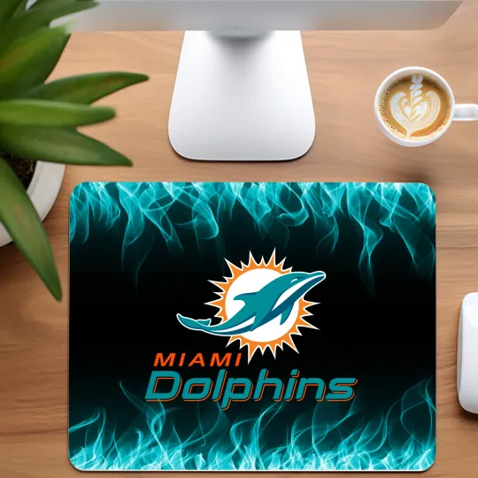 Miami Dolphins Football Team Mouse Pad for Home Office