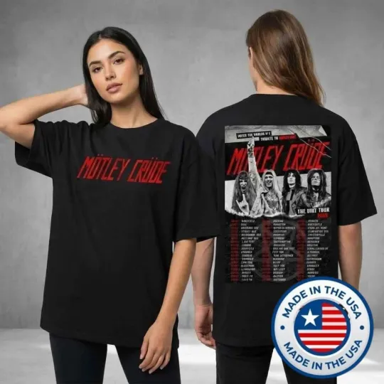 Discover Motley Crude The Dirt Tour 2026 Poster Tour Dates T-Shirt