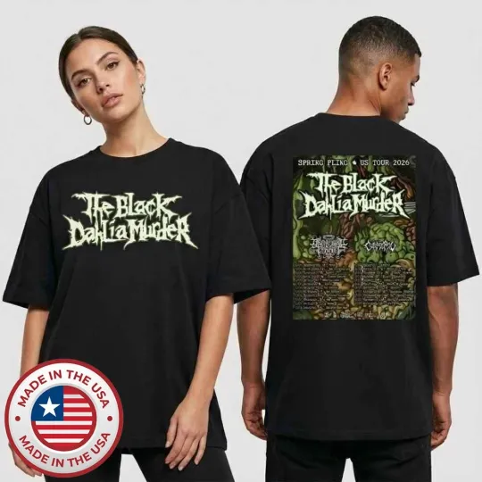 The Black Dahlia Murder Spring Fling US Tour 2026 Poster T-Shirt