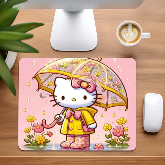 Discover Hello Kitty Spring Showers Mouse Pad for Home Office
