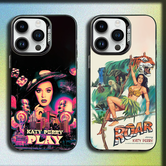 Discover Singer K-Katy Perry Phone Case For iPhone 16,15,14,13,12,11,Mini,Pro,SE,MAX Gray Matte Silicone Black Cover