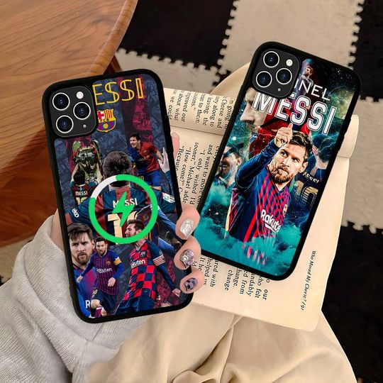 Football M-MESSi Magnetic Wireless Phone Case For IPhone 17 16 15 14 13 12 11 Pro Max Plus Mag Phone Cover