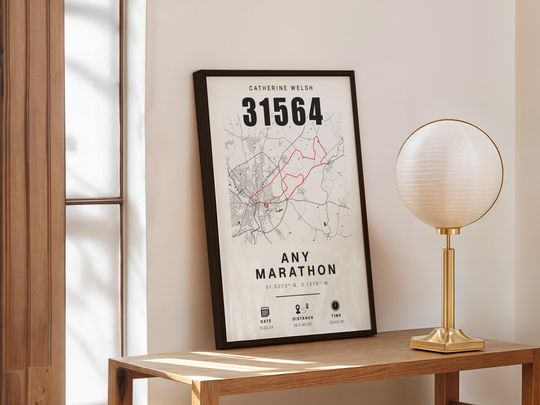 Discover Personalised Marathon Map Print: York Race Keepsake Or Any Event