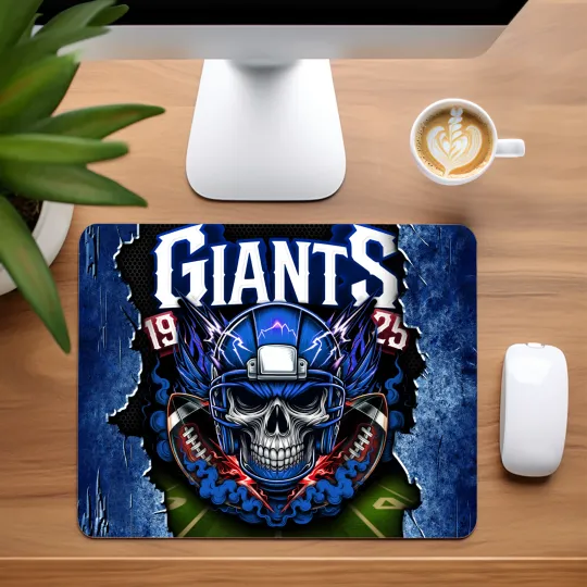 Discover New York Giants Skull Football Team Mouse Pad for Home Office