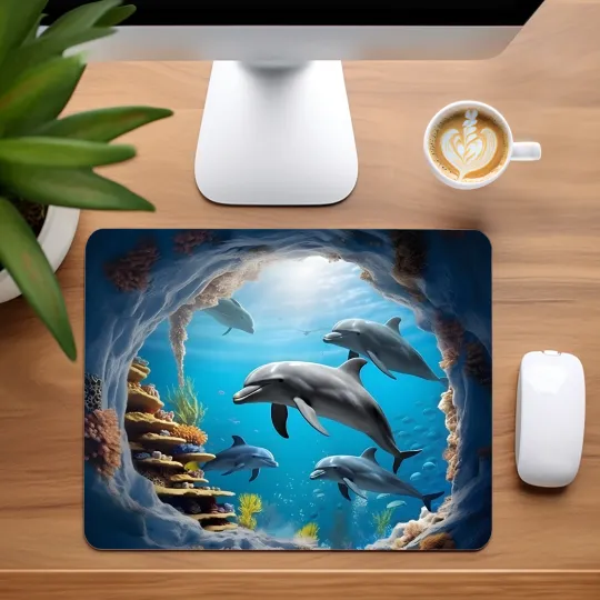 Discover Dolphins Mouse Pad for Home Office