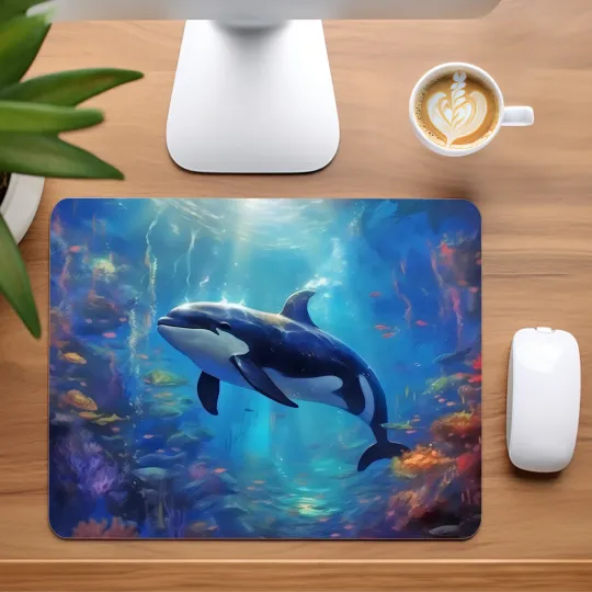 Discover Whale Mouse Pad for Home Office