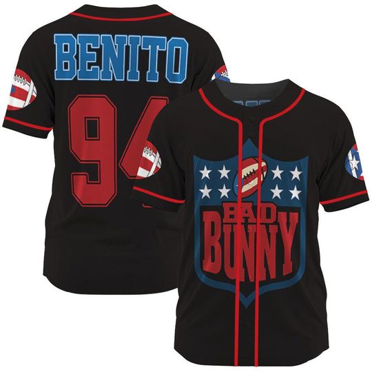 Bad Bunny Benito Baseball Jersey Shirt  Unisex Graphic Button-Up, Urban Streetwear Fan Tee, Statement Concert Outfit
