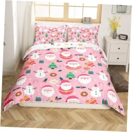 Discover Christmas Santa Comforter Cover Size Cute Snowman Duvet Cover Full Christmas 05