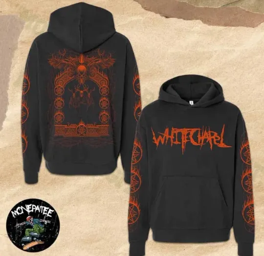 Discover Whitechapel Band Hymns In Dissonance Tour 2025 Flaming Cult 3D Hoodie