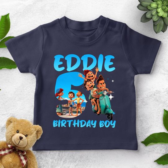 Discover Family Matching Disney Luca Birthday Shirt, Disney Trip Personalized Birthday Party, Custom Birthday Photo Kids Toddlers Adults UMXU12