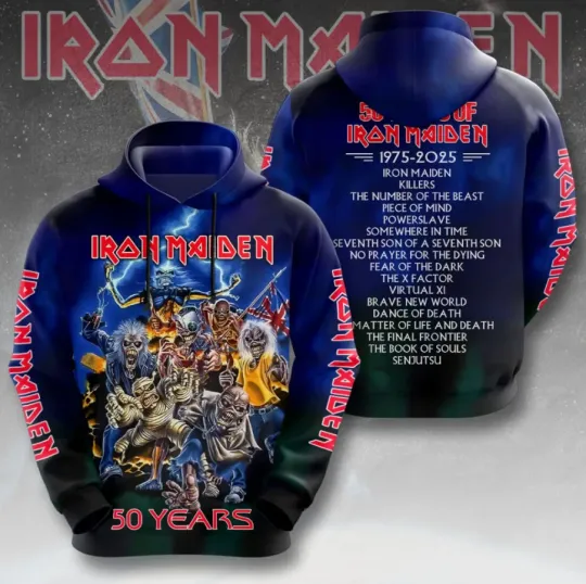Discover 1Iron Maiden 50Th Anniversary 3D Aop Hoodie
