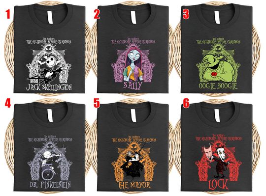 Custom Nightmare Before Christmas Shirt, Oogie Boogie Sally Jack Zero T-shirt