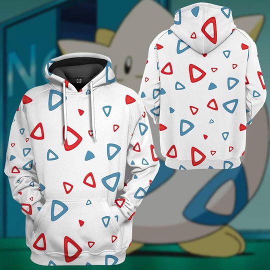 PKM Togepi Egg 3D Hoodie Unisex Anime Video Game Manga Inspired Clothing