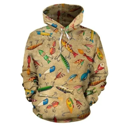 Discover 3D Hoodies - Fishing Pattern Vintage Hoodie for Men & Women
