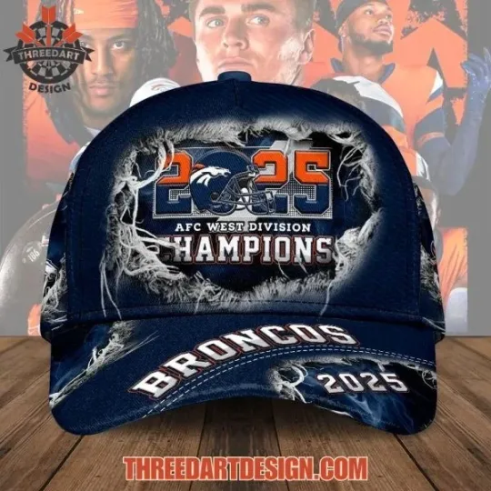 Discover Broncos 2025 AFC West Division Champions Classic Cap
