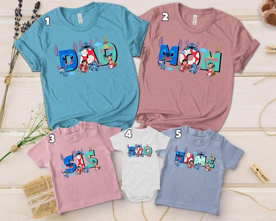 Discover Personalized Disney Stitch and Lilo Shirt, Custom Hawaii Animal Family Trip Matching, Magic Kingdom Tee UM5J10