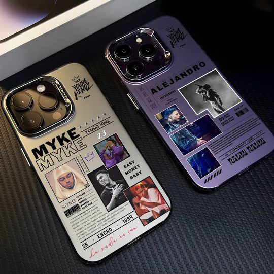 Discover M-Myke TowerS Singer Phone Case For IPhone 17 16 15 14 13 12 11 Pro Max Air Multicolor Matte Metallic Aurora Funda