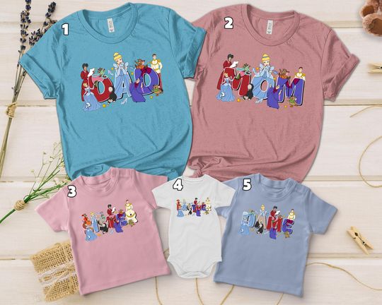 Discover Custom Name Cinde Characters Comfort Colors T-shirt, Cinde Jaq Gus, Personalized Disney Family Matching, Disneyland Trip UM5J08