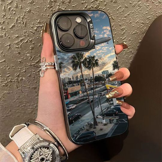 Discover Travel Los Angeles California Phone Case For iPhone 16 15 14 13 12 11Pro Max XS Max X XR 7 8 Plus SE Colored Silver Hard  Cover