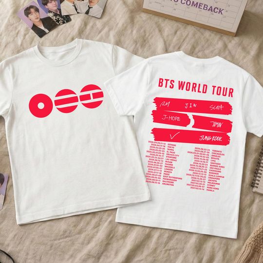 Discover Comfort Colors BTS World Tour T-Shirt Bangtan Army Kpop Tee