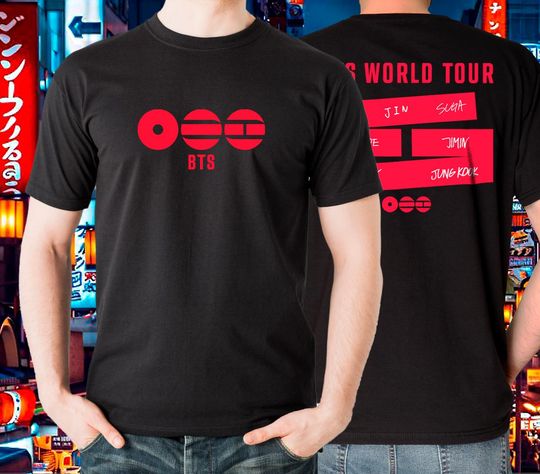 Discover Halftone BTS WORLD TOUR Comeback Double Sided T-Shirt