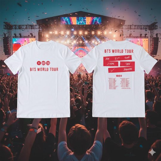 Discover BTS World Tour T-Shirt Army Fan Concert Merch