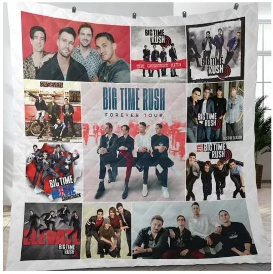 Discover Big Time Rush Band Fleece Blanket, BTR Love Forever Tour Fleece Blanket