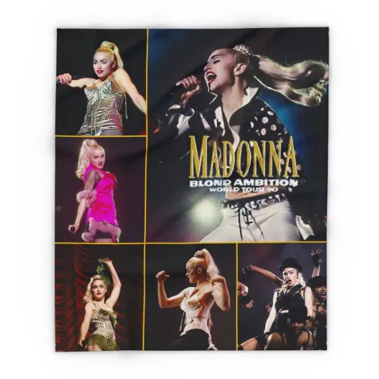 Discover Madonna Blonde Ambition Tour Arctic Fleece Blanket 50x60, Cozy Throw, Music