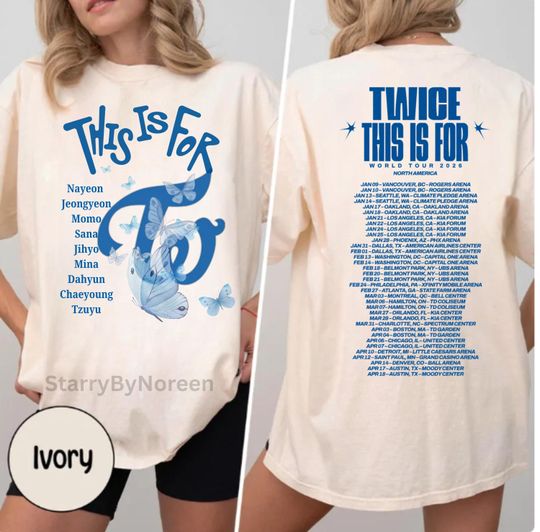 Discover TWICE Retro This Is For World Tour North America T-Shirt KPOP 2026 Tours & Merch