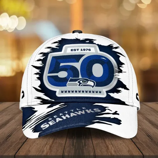 Discover Seahawks 50th Anniversary Classic Cap