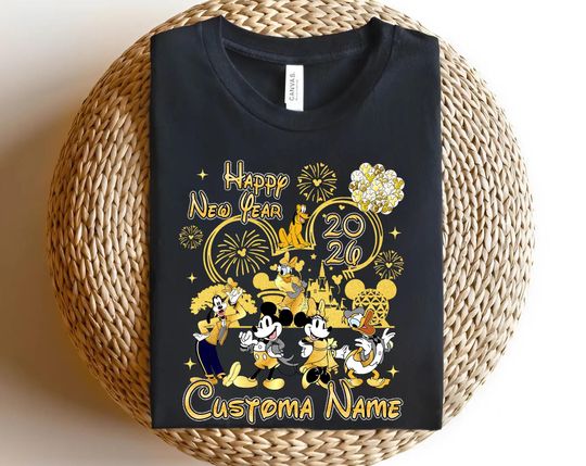 Discover Personalized Disney Happy New Year 2026 Shirt, Mickey and Friends New Year's Eve Party, Disney Family Vacation 2026, Disney Balloons SL3B12