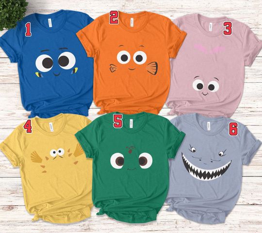 Finding Nemo Characters Shirts, Nemo Shirts, Dory Shirt, Disneyland Shirts