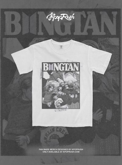 Discover BTS Bangtan Boys Vintage Graphic T-Shirt for ARMY Fans, Kpop World Tour Merch, RM Jin Suga JHope Jimin V Jungkook
