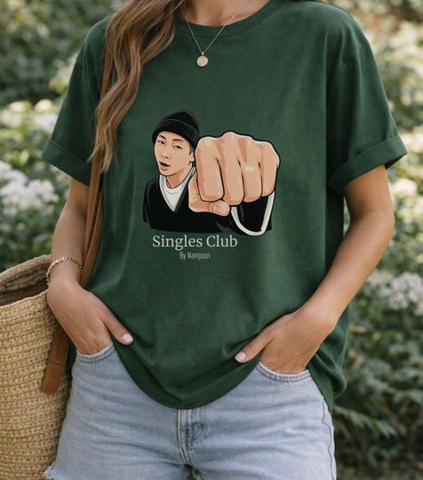 Discover Singles Club Fist Bump Tee, BTS RM Streetwear
