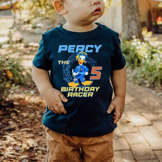 Discover Personalized Mickey Roadster Racers Birthday Shirt, Family Matching Shirt, Mickey Goofy Donald Shirt, Custom Name Age Birthday Shirt SLVT17